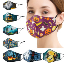 New Design Reusable Women Man Halloween Celebration Face Mask Pumpkin Pattern Party Mask